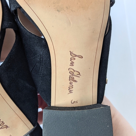 Sam Edelman • Stanley Black Suede Mule Sandals - Picture 12 of 12